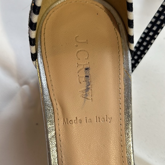 J.Crew Silver Glitter Sparkle kitten Heel Yie Shoes Size 8-EUC - Picture 5 of 8